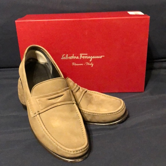 Salvatore Ferragamo Other - Salvatore Ferragamo Loafers Gray Suede 9 1/2E